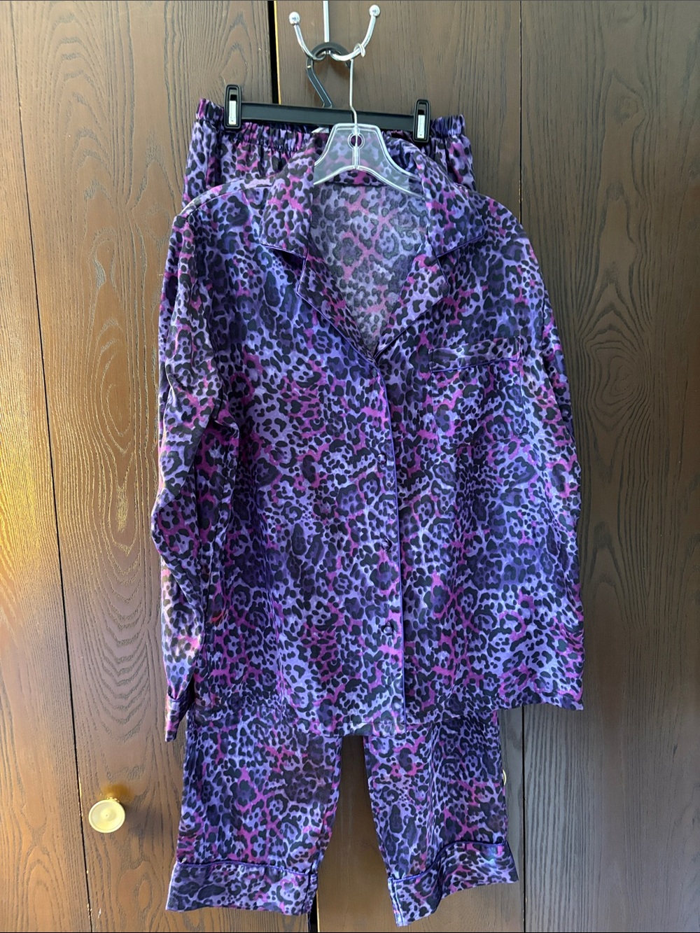 No brand 2pc. Purple Leopard Print Pajama Set. Size Medium